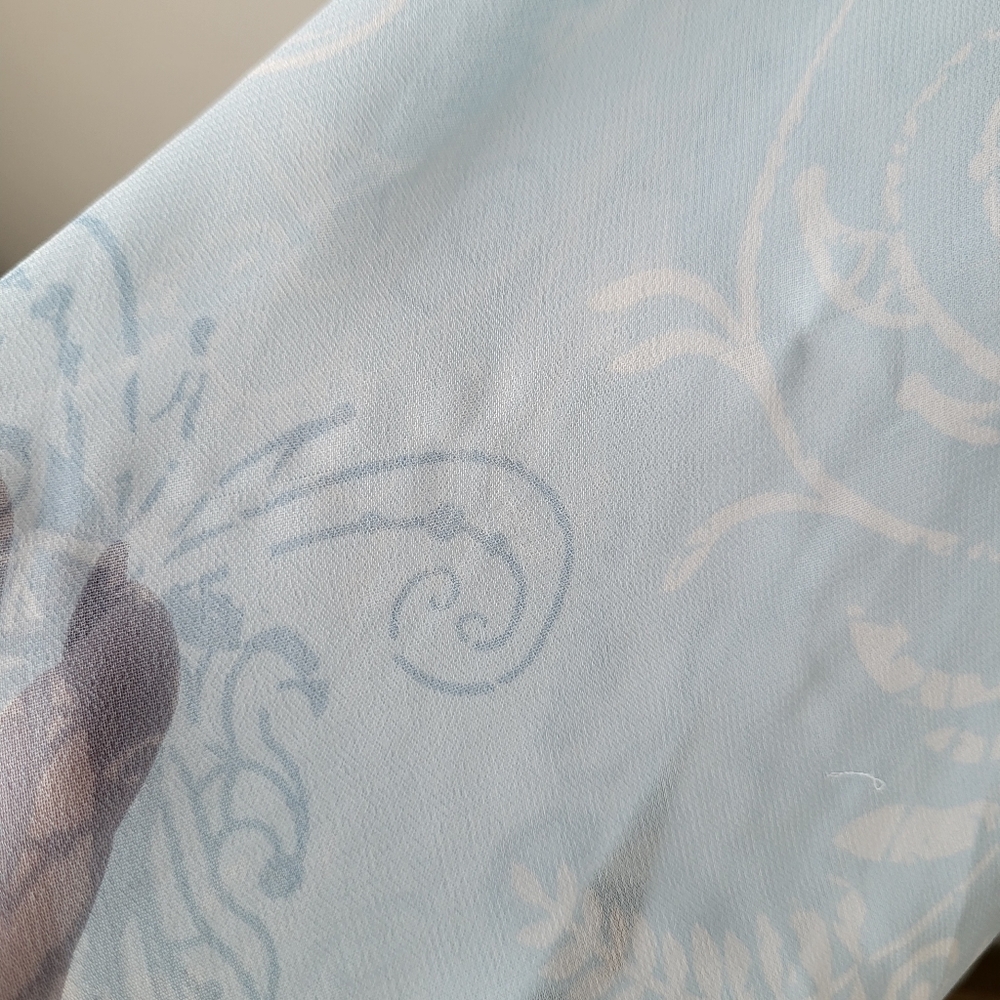 La Vie En Rose Elegant Blue Sheer Sleeveless Maxi Sleep Gown - Picture 8 of 10